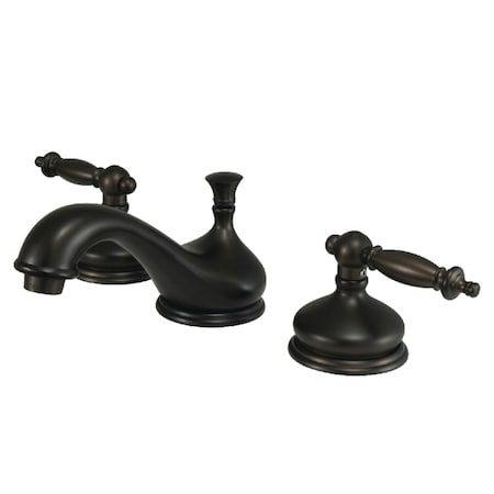 Kingston Brass KS1165TL 8" Widespread Bathroom Faucet, Oil Rubbed Bronze KS1165TL